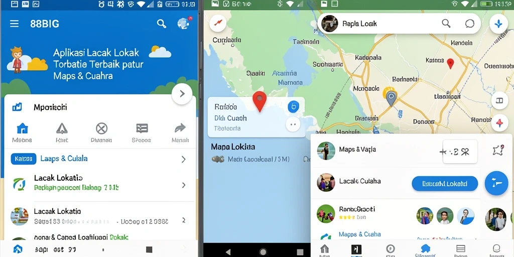 Antarmuka utama aplikasi Lacak Lokasi 88BIG yang informatif dan responsif.