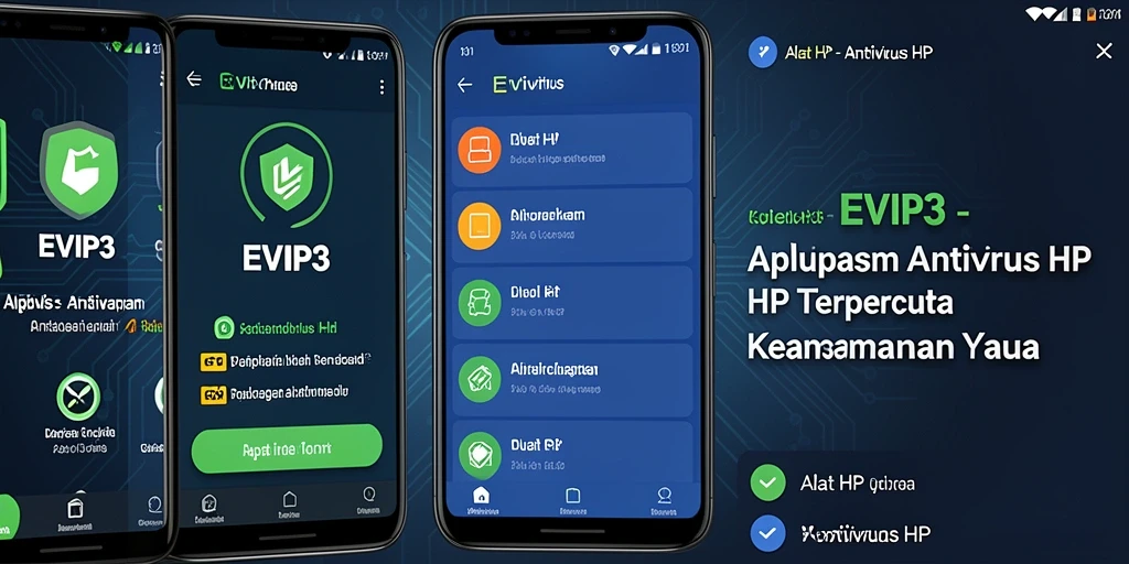 Antarmuka intuitif dan fungsional dari aplikasi Antivirus HP.