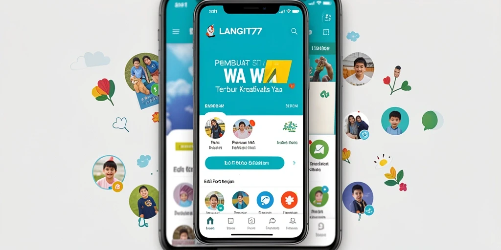 Tampilan antarmuka LANGIT77 untuk pembuatan stiker yang menarik.