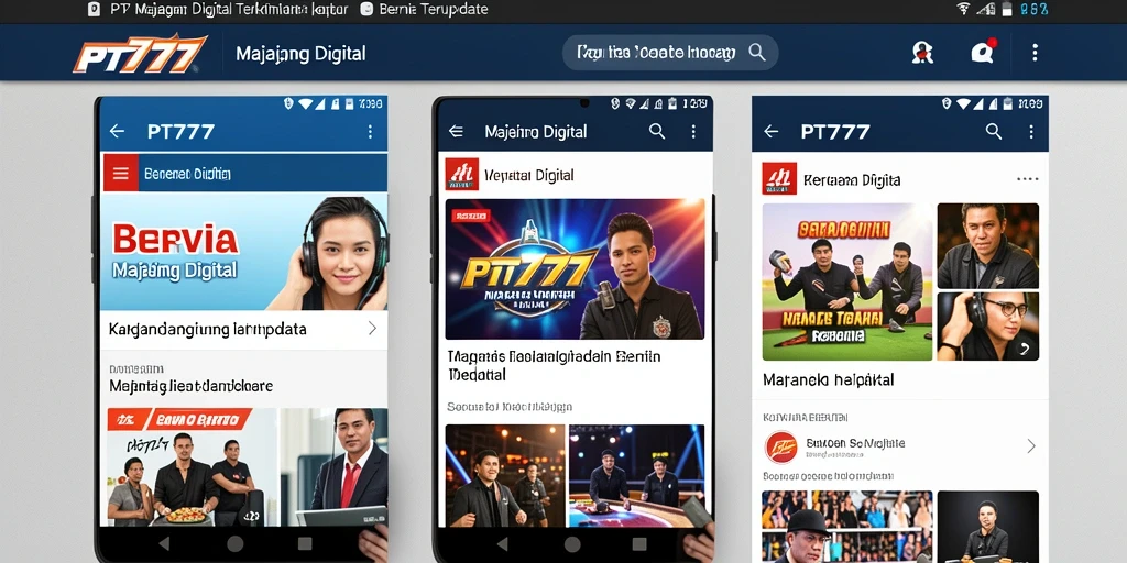 Tampilan antarmuka PT777 yang menarik dan fungsional.