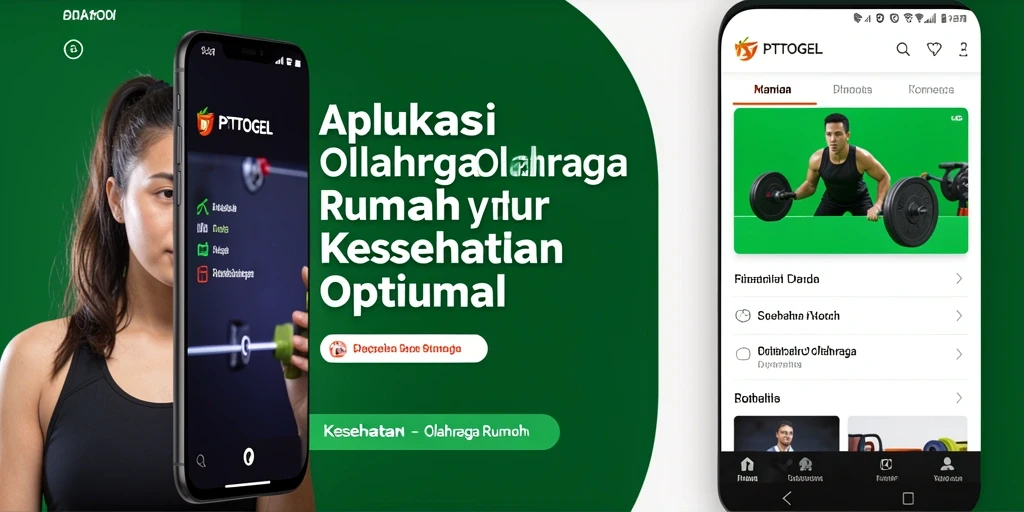 Tampilan antarmuka pengguna PTTOGEL dengan fitur olahraga rumah yang menarik.