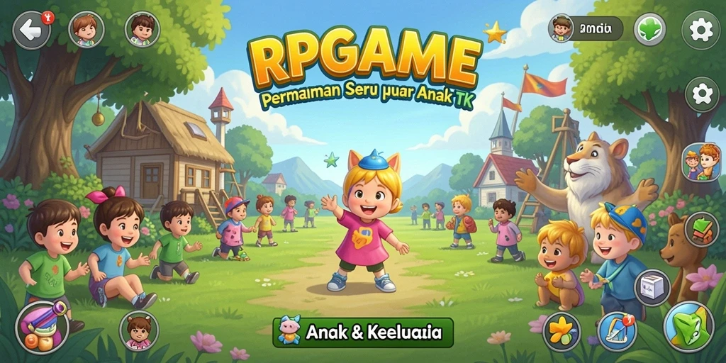 Tampilan antarmuka RPGAME yang ceria dan edukatif.