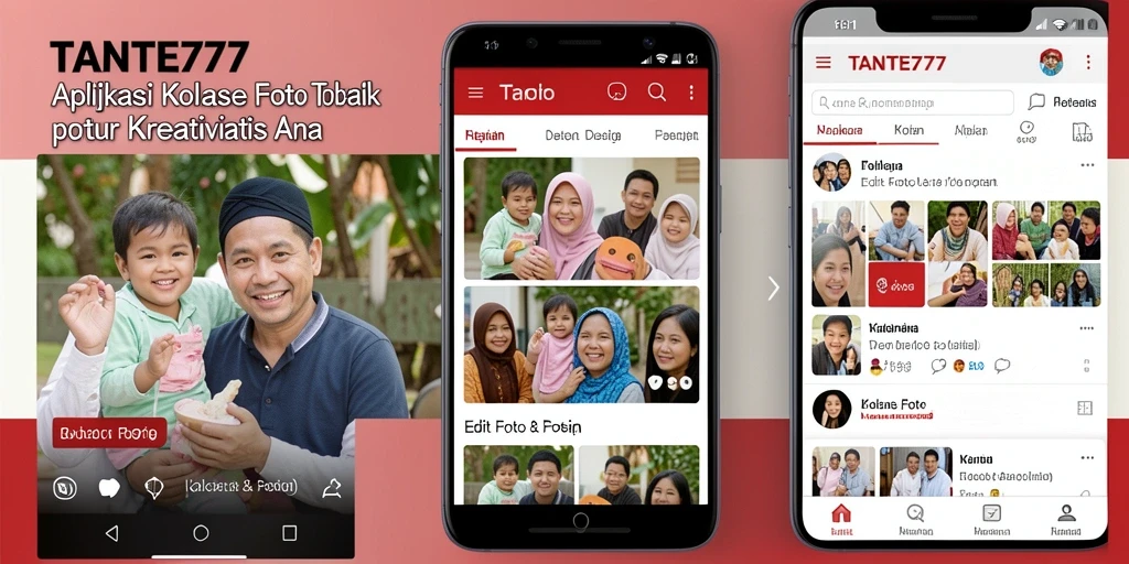 Tampilan antarmuka TANTE777 saat membuat kolase foto yang menarik.